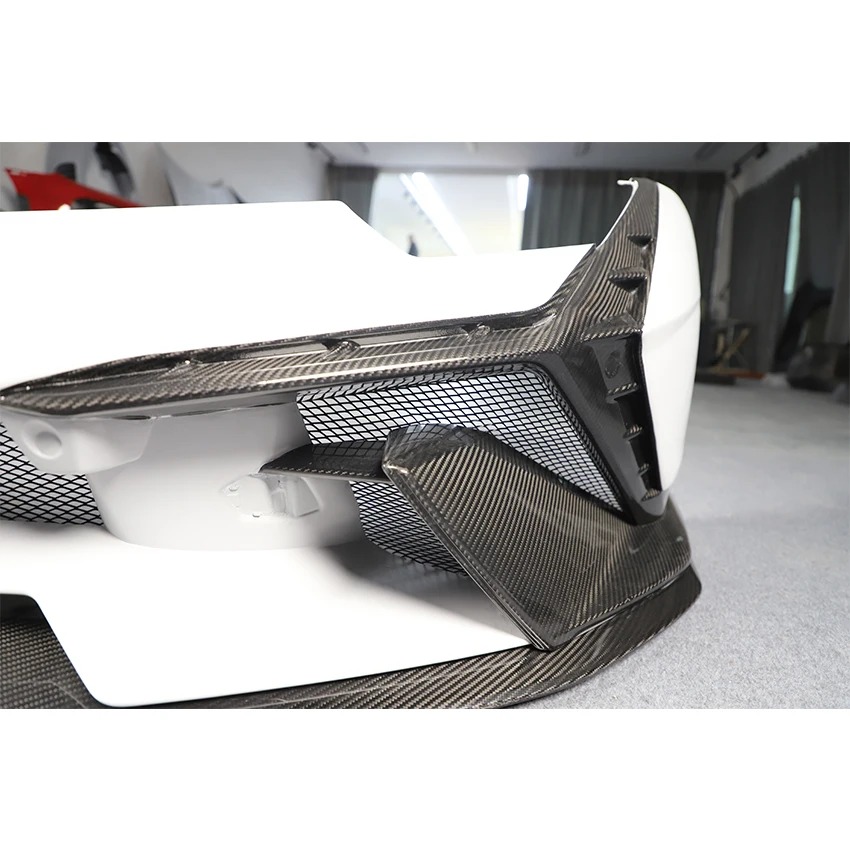 Tecnica Style Dry Half Carbon Fiber Car Bumper Front Bumper For Lambo Huracan LP580 LP610 Body Kit Car Accessories